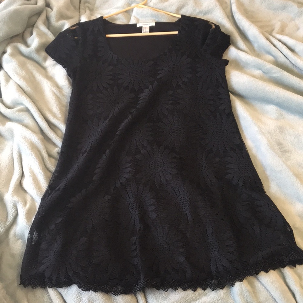 Black Floral Lace Dress
